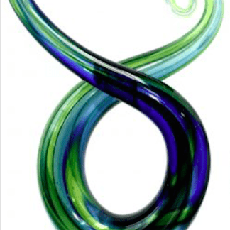 Glass Koru Pair