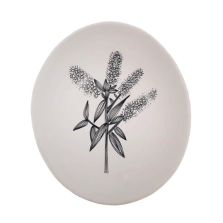 Jo Luping Design - Black Koromiko On White - 10cm Porcelain Bowl