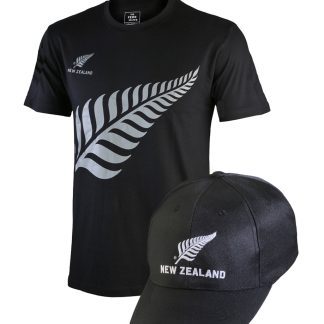 Adult Silver Fern Cap and T Shirt Combo