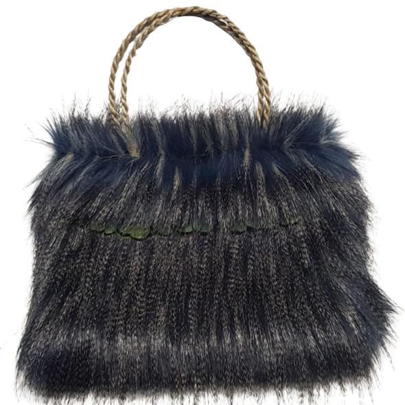 Kete Fur Bag Blue