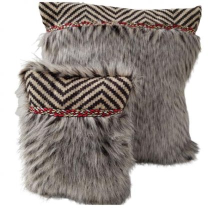 Grey Cushions with Braid