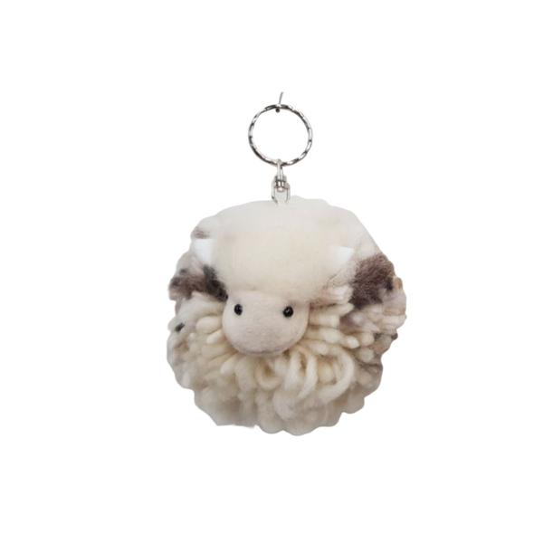Wool Sheep Keychain and Clip